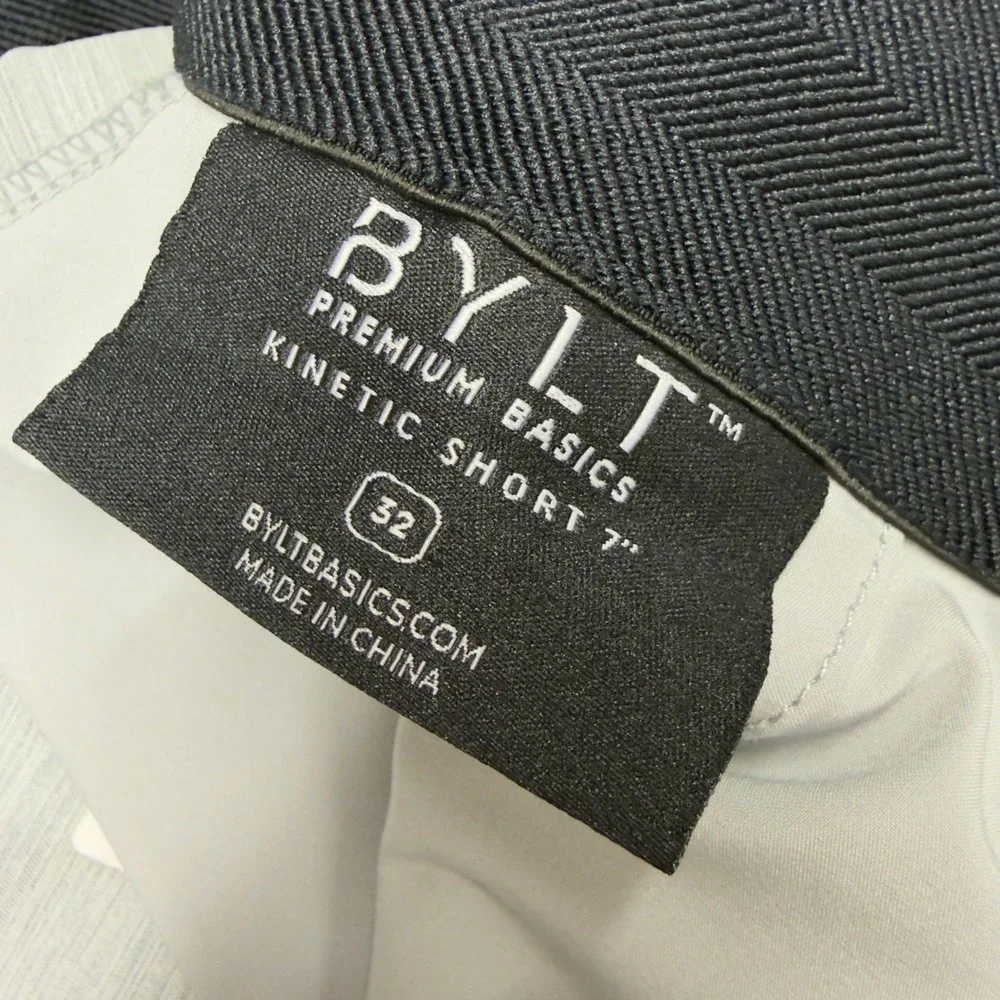 BYLT Kinetic Shorts Mens 32 Grey Chino 7